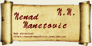 Nenad Manetović vizit kartica